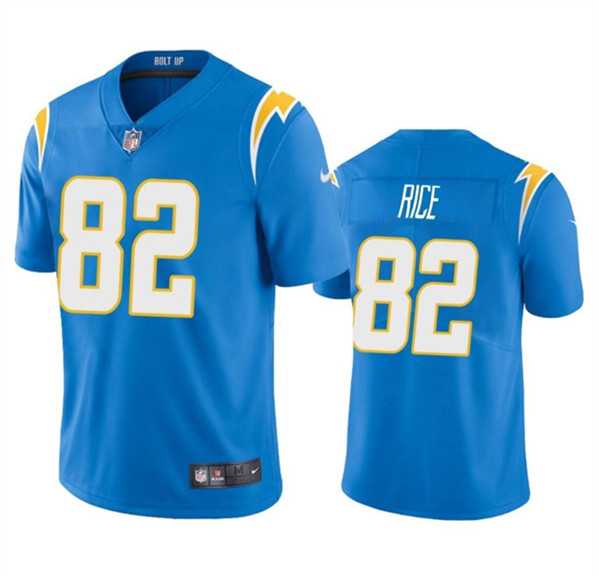 Men & Women & Youth Los Angeles Chargers #82 Brenden Rice Light Blue 2024 Draft Vapor Limited Stitched Jersey->los angeles chargers->NFL Jersey
